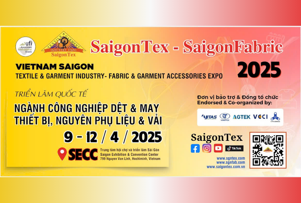 繊維・衣料産業から資材、テキスタイルに関する国際展示会「SaigonTex - Saigon Fabric 2025」に出展します